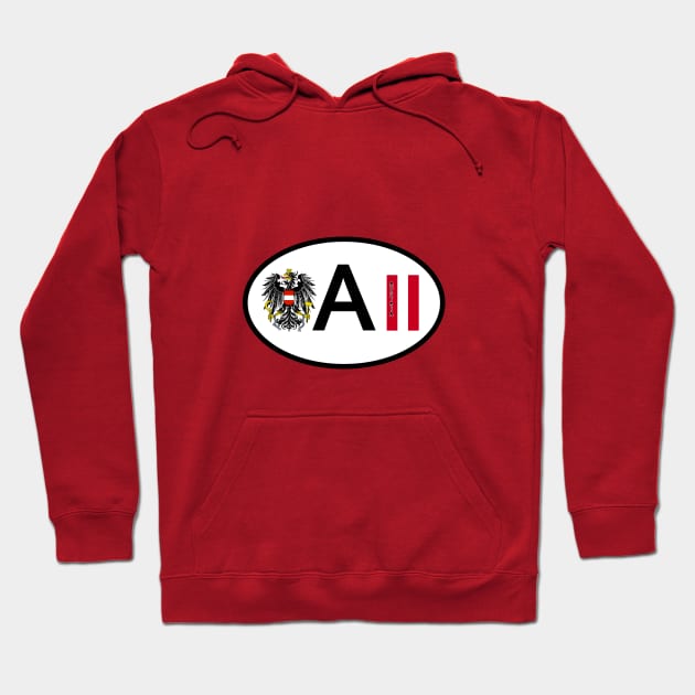 Austria car country code Hoodie by Travellers